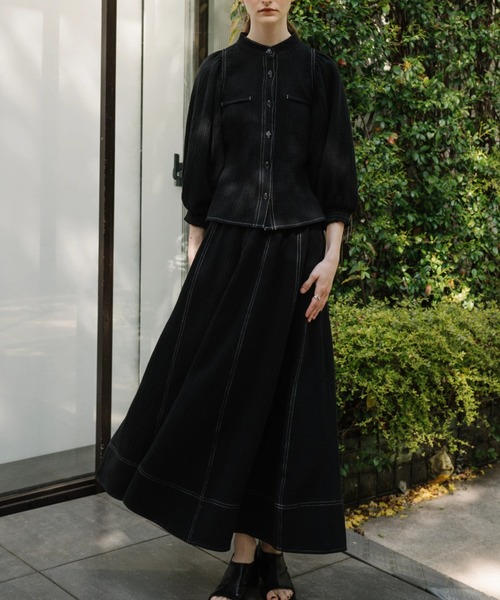 willfully（ウィルフリー）の「bi color stitch double gauze panel  