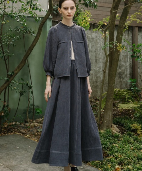 スカート WILLFULLY bi color stitch SK WILLFULLY（ウィルフリー）の「bi color stitch double gauze