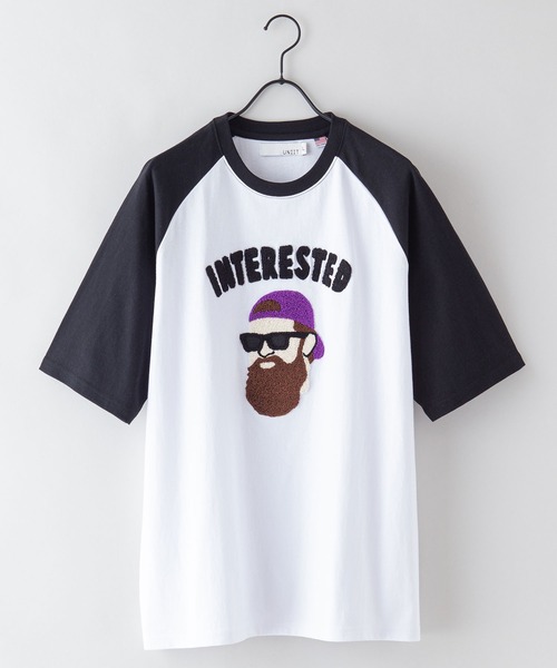 UNIIT(ユニット)の「【UNIIT/ユニット】別注 髭おじさん サガラ刺繍 ビッグシルエット ラグランTシャツ USAコットン100% ユニセックス(Tシャツ/カットソー・メンズ・ダークグリーン/ブラック/ネイビー・MEDIUM/LARGE)」の10枚目の写真