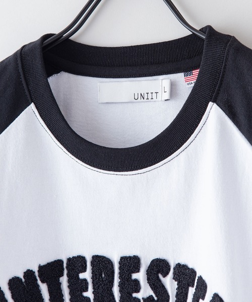 UNIIT(ユニット)の「【UNIIT/ユニット】別注 髭おじさん サガラ刺繍 ビッグシルエット ラグランTシャツ USAコットン100% ユニセックス(Tシャツ/カットソー・メンズ・ダークグリーン/ブラック/ネイビー・MEDIUM/LARGE)」の8枚目の写真