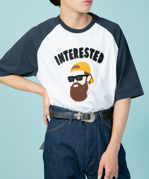 UNIIT/ユニット】別注 髭おじさん サガラ刺繍 ビッグシルエット