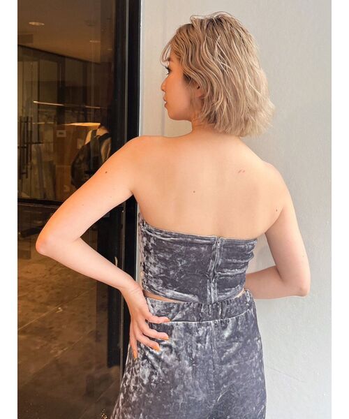 美さん専用 GYDA ベアトップ ストラップ付き GYDA（ジェイダ）の「【SETUP着用可】ベロアベアビスチェ（チューブ