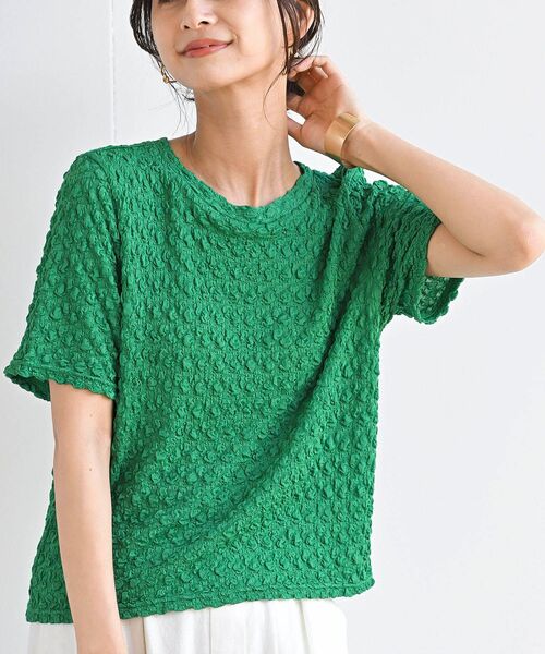 rps（アールピーエス）の「ポコポコシャーリングＴシャツ（Tシャツ/カットソー・レディース・イエロー/ブルー/アイボリー/ブラック/グリーン・フリー）」の4枚目の写真