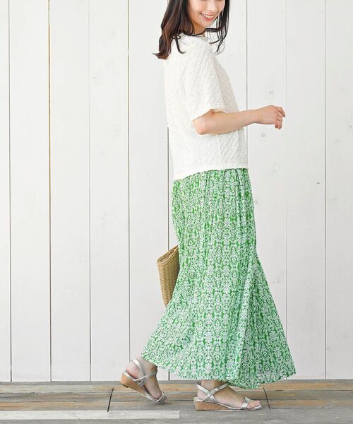 rps（アールピーエス）の「ポコポコシャーリングＴシャツ（Tシャツ/カットソー・レディース・イエロー/ブルー/アイボリー/ブラック/グリーン・フリー）」の9枚目の写真