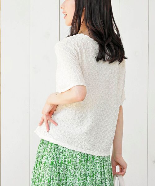 rps（アールピーエス）の「ポコポコシャーリングＴシャツ（Tシャツ/カットソー・レディース・イエロー/ブルー/アイボリー/ブラック/グリーン・フリー）」の12枚目の写真