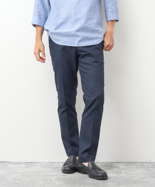 NOLLEY'S goodman（ノーリーズグッドマン）の「《ビジカジ対応》綿麻OXスリムフィットパンツ（その他パンツ・メンズ・ネイビー/ベージュ/ブルー/グレー・L/XL/M/S）」の3枚目の写真