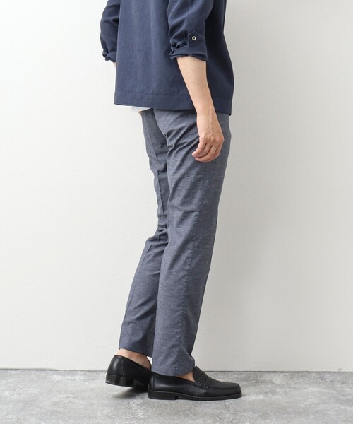 NOLLEY'S goodman（ノーリーズグッドマン）の「《ビジカジ対応》綿麻OXスリムフィットパンツ（その他パンツ・メンズ・ネイビー/ベージュ/ブルー/グレー・L/XL/M/S）」の5枚目の写真