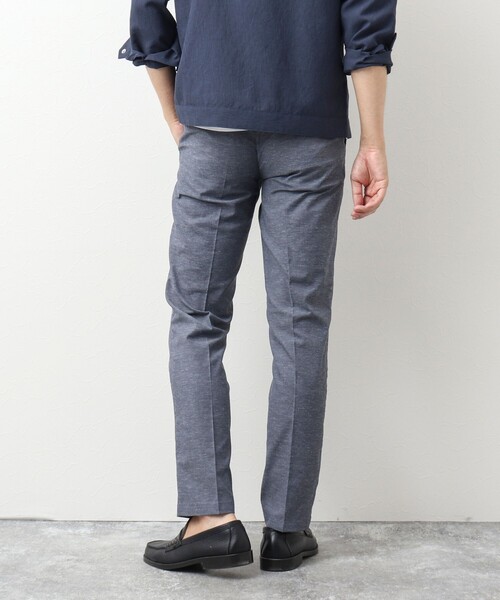 NOLLEY'S goodman（ノーリーズグッドマン）の「《ビジカジ対応》綿麻OXスリムフィットパンツ（その他パンツ・メンズ・ネイビー/ベージュ/ブルー/グレー・L/XL/M/S）」の20枚目の写真