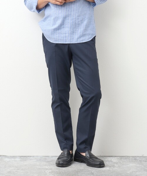 NOLLEY'S goodman（ノーリーズグッドマン）の「《ビジカジ対応》綿麻OXスリムフィットパンツ（その他パンツ・メンズ・ネイビー/ベージュ/ブルー/グレー・L/XL/M/S）」の15枚目の写真