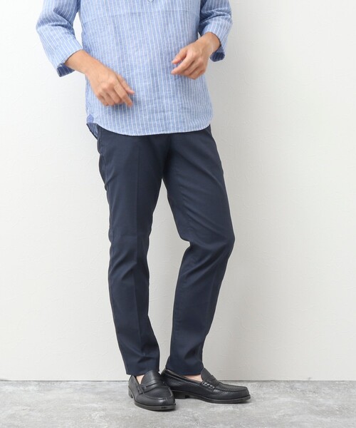 NOLLEY'S goodman（ノーリーズグッドマン）の「《ビジカジ対応》綿麻OXスリムフィットパンツ（その他パンツ・メンズ・ネイビー/ベージュ/ブルー/グレー・L/XL/M/S）」の6枚目の写真