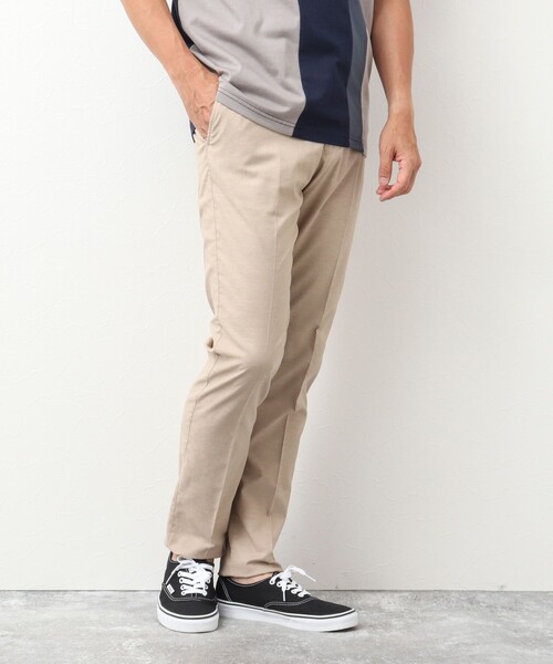 NOLLEY'S goodman（ノーリーズグッドマン）の「《ビジカジ対応》綿麻OXスリムフィットパンツ（その他パンツ・メンズ・ネイビー/ベージュ/ブルー/グレー・L/XL/M/S）」の7枚目の写真