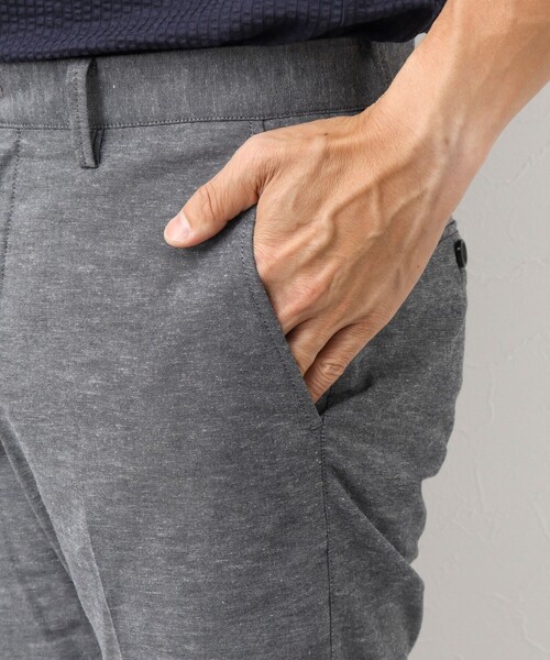 NOLLEY'S goodman（ノーリーズグッドマン）の「《ビジカジ対応》綿麻OXスリムフィットパンツ（その他パンツ・メンズ・ネイビー/ベージュ/ブルー/グレー・L/XL/M/S）」の9枚目の写真