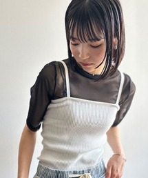 ニットビスチェ リブニット キャミソールトップス