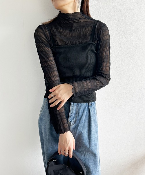 Kotoe(コトエ)の「ニットビスチェ リブニット キャミソールトップス(キャミソール・レディース・レッド/ブラック/オフホワイト/ブルー・FREE)」の16枚目の写真