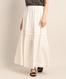 ◆【夏におすすめ・ウエストゴム】ティアードスカート<XS~L>