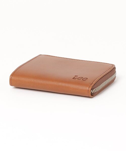 Lee(リー)の「Lee/リー Italy Leather Coin Purse/イタリアレザー ラウンドファスナー コインケース/ロゴ ワンポイント刺繍 財布/コンパクト/メンズ レディース(財布・メンズ・ブラック/ブラウン/ダークブラウン・FREE)」の4枚目の写真