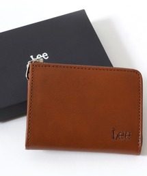 Lee（リー）の「Lee/リー Italy Leather Coin Purse/イタリアレザー ラウンドファスナー コインケース/ロゴ ワンポイント刺繍 財布/コンパクト/メンズ レディース（財布・メンズ）」