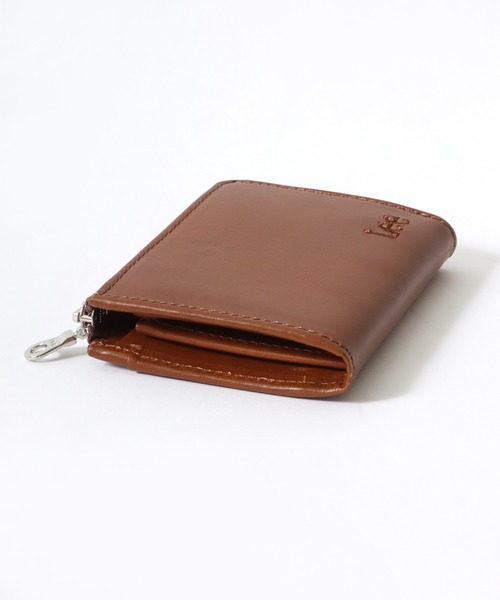 Lee(リー)の「Lee/リー Italy Leather Coin Purse/イタリアレザー ラウンドファスナー コインケース/ロゴ ワンポイント刺繍 財布/コンパクト/メンズ レディース(財布・メンズ・ブラック/ブラウン/ダークブラウン・FREE)」の15枚目の写真