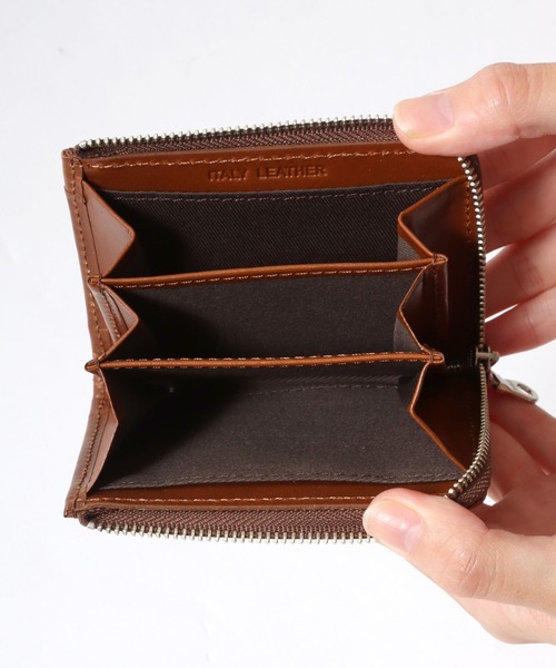 Lee(リー)の「Lee/リー Italy Leather Coin Purse/イタリアレザー ラウンドファスナー コインケース/ロゴ ワンポイント刺繍 財布/コンパクト/メンズ レディース(財布・メンズ・ブラック/ブラウン/ダークブラウン・FREE)」の17枚目の写真