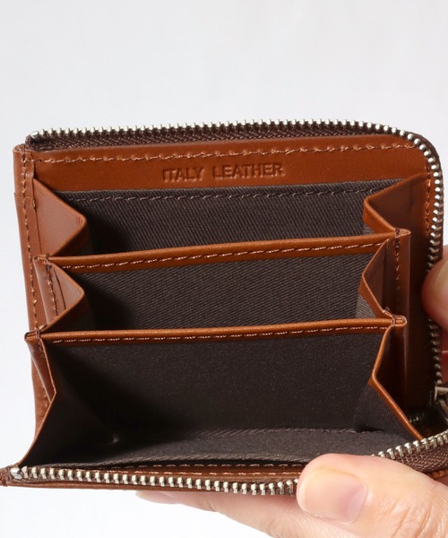 Lee(リー)の「Lee/リー Italy Leather Coin Purse/イタリアレザー ラウンドファスナー コインケース/ロゴ ワンポイント刺繍 財布/コンパクト/メンズ レディース(財布・メンズ・ブラック/ブラウン/ダークブラウン・FREE)」の18枚目の写真