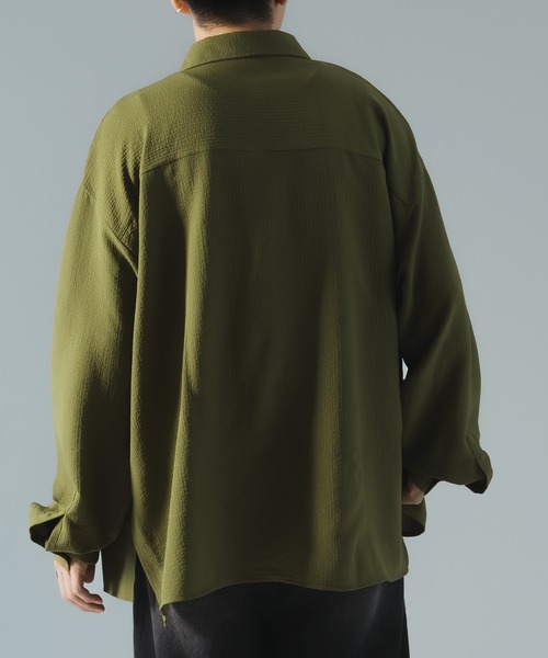 epnok(エプノック)の「フクレジャガードルーズシャツ(シャツ/ブラウス・メンズ・グレイッシュベージュ/カーキ/チャコールグレー・SMALL/MEDIUM/LARGE)」の6枚目の写真