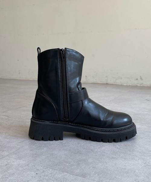 CIAOPANIC（チャオパニック）の「エンジニアショートブーツ（ブーツ・レディース・ブラック/ブラウン・SMALL/MEDIUM/LARGE/X-LARGE）」の10枚目の写真