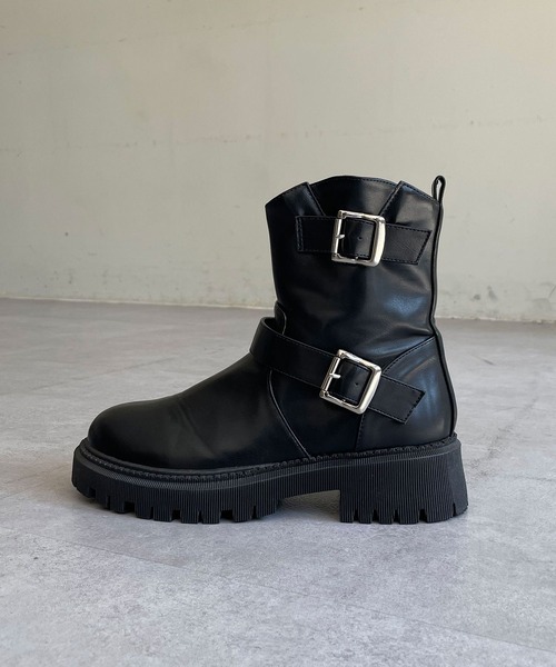 CIAOPANIC（チャオパニック）の「エンジニアショートブーツ（ブーツ・レディース・ブラック/ブラウン・SMALL/MEDIUM/LARGE/X-LARGE）」の21枚目の写真