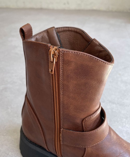 CIAOPANIC（チャオパニック）の「エンジニアショートブーツ（ブーツ・レディース・ブラック/ブラウン・SMALL/MEDIUM/LARGE/X-LARGE）」の12枚目の写真