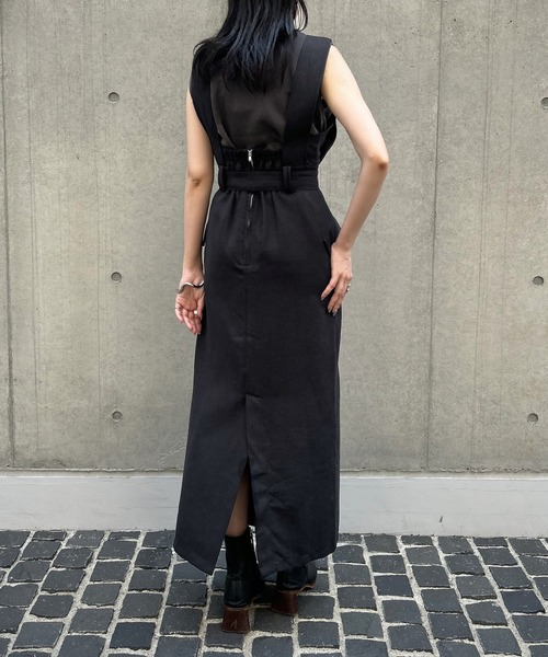 &g'aime（アンジェム）の「【&g’aime】トレンチジャンパーワンピース（ワンピース・レディース・ブラック/グレー・FREE）」の4枚目の写真