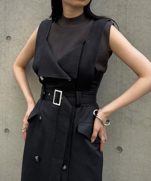 &g'aime（アンジェム）の「【&g’aime】トレンチジャンパーワンピース（ワンピース・レディース・ブラック/グレー・FREE）」の17枚目の写真