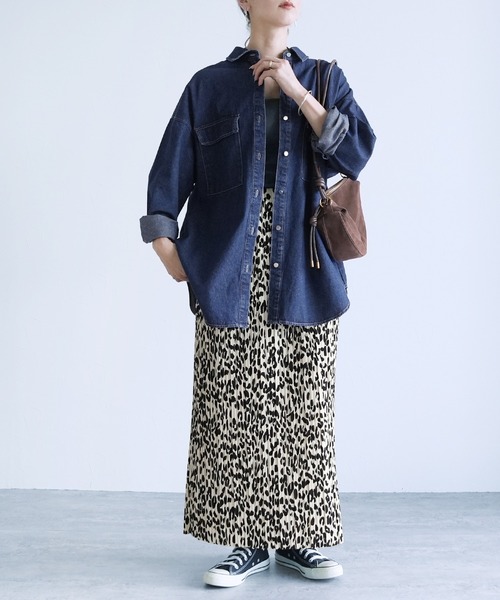 reca（レカ）の「デニムシャツジャケット（デニムジャケット・レディース・ブルー/ブラック/ネイビー・FREE）」の19枚目の写真