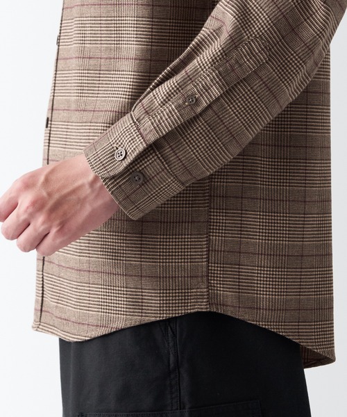 無印良品（ムジルシリョウヒン）の「両面起毛フランネル長袖シャツ（シャツ/ブラウス・メンズ・グレー系その他3/ブラウン系2/ネイビー系5/レッド系・M/S/L/XS/XL）」の16枚目の写真