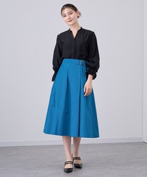 美品　ANAYI アナイ　ソフトグログランタック　スカート　春夏秋　カーキ　36 76944475b_b_20_215.jpg