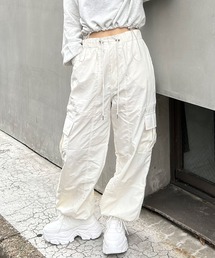 サイドスリットファスナー/ナイロンカーゴパンツ