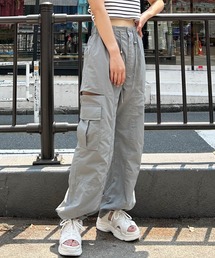 サイドスリットファスナー/ナイロンカーゴパンツ