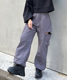 INGNI | サイドスリットファスナー／ナイロンカーゴパンツ(カーゴパンツ)