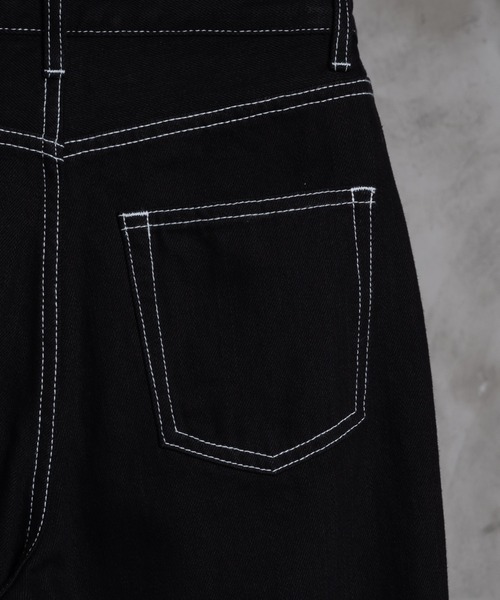 adree（アドリー）の「stitch denim  pants/ステッチデニムパンツ（デニムパンツ・レディース・ブラック/グレー・SMALL/MEDIUM）」の14枚目の写真