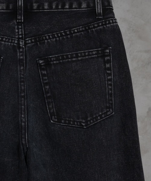 adidem asterisks スタッズ ブラックデニムパンツ 超美品 stitch denim pants/ステッチデニムパンツ（デニムパンツ）｜adree