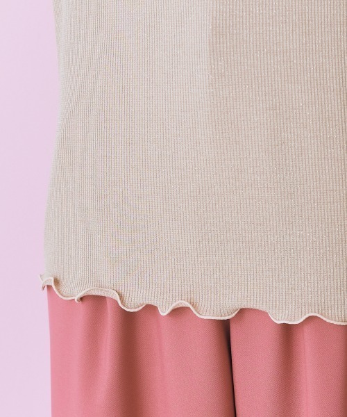 marun（マルン）の「＜大きいサイズ＞ ラメインナー marun（Tシャツ/カットソー・レディース・アイボリー/ピンク/ブラック系・L/5L/LL/4L/3L）」の18枚目の写真