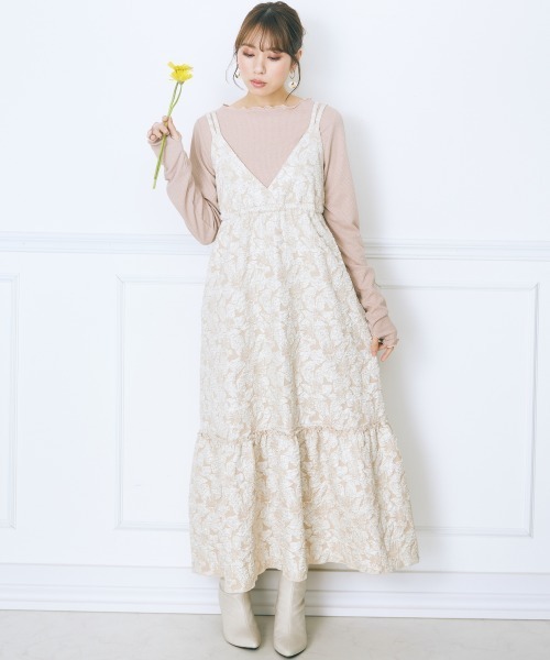 marun（マルン）の「＜大きいサイズ＞ ラメインナー marun（Tシャツ/カットソー・レディース・アイボリー/ピンク/ブラック系・L/5L/LL/4L/3L）」の9枚目の写真