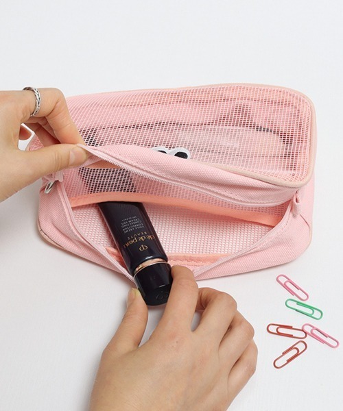 【24AW NEW】Valextra_women / Mochi ソフトポーチバッグ / 2色 セール】Pochi Pouch/【2サイズ展開】ワンポイント メッシュ