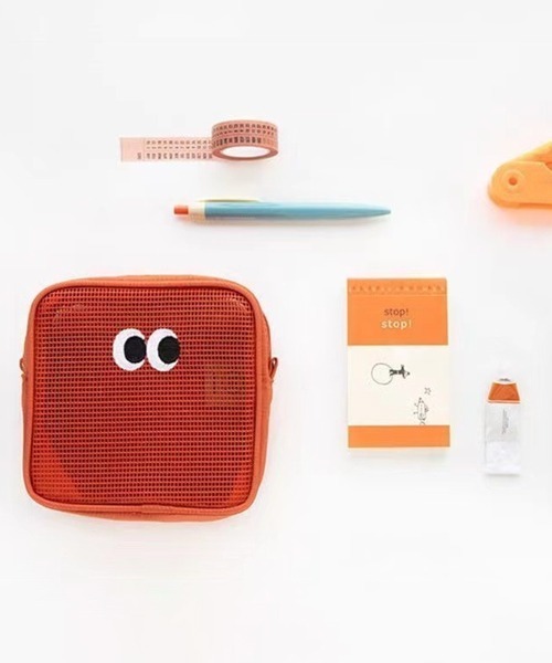 セール】Pochi Pouch/【2サイズ展開】ワンポイント メッシュ