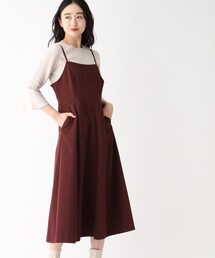 OPAQUE.CLIP | 切替フィット＆フレアキャミワンピース【洗濯洗い可／イージーケア】(ワンピース)