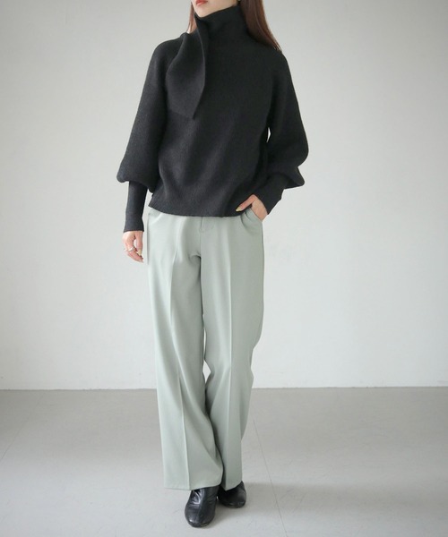 cheriella(シェリエラ)の「【cheriella】バッククロスデザインハイネックニット BACK CROSS DESIGN HIGH-NECK KNIT(ニット/セーター・レディース・パープル/ブラウン/ブルー/ブラック/アイボリー・M)」の19枚目の写真