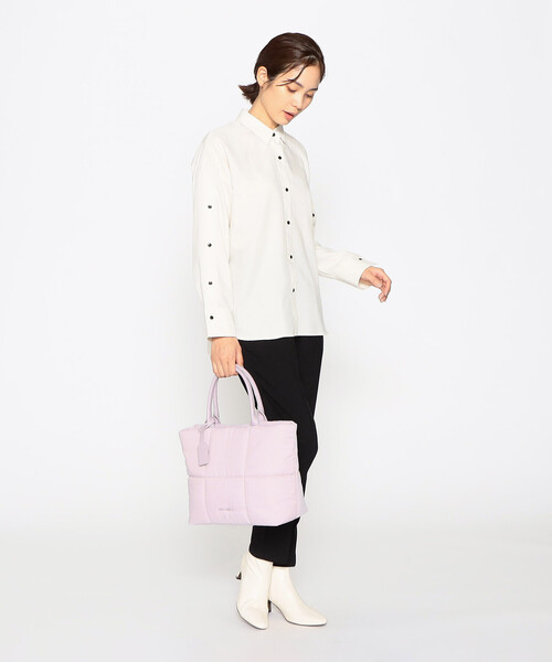 COMME CA ISM(コムサイズム)の「袖開き デザインシャツ(シャツ/ブラウス・レディース・チャコール/オフホワイト/キャメル・MEDIUM/LARGE)」の5枚目の写真