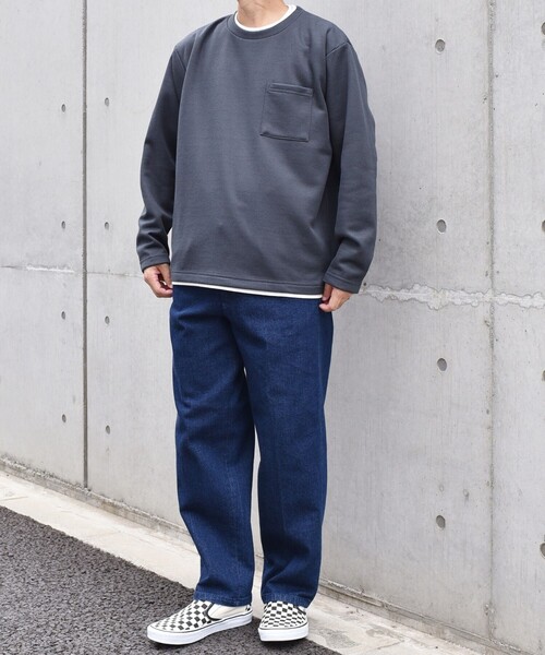 SHIPS any(シップス エニィ)の「SHIPS any: パールワッフル フェイクレイヤード Tシャツ (ロンT)◇(Tシャツ/カットソー・メンズ・オリーブ/ベージュ/グレー/ダークグレー/ネイビー/ナチュラル・LARGE/X-LARGE/SMALL/MEDIUM)」の16枚目の写真