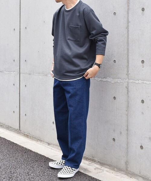 SHIPS any(シップス エニィ)の「SHIPS any: パールワッフル フェイクレイヤード Tシャツ (ロンT)◇(Tシャツ/カットソー・メンズ・オリーブ/ベージュ/グレー/ダークグレー/ネイビー/ナチュラル・LARGE/X-LARGE/SMALL/MEDIUM)」の17枚目の写真