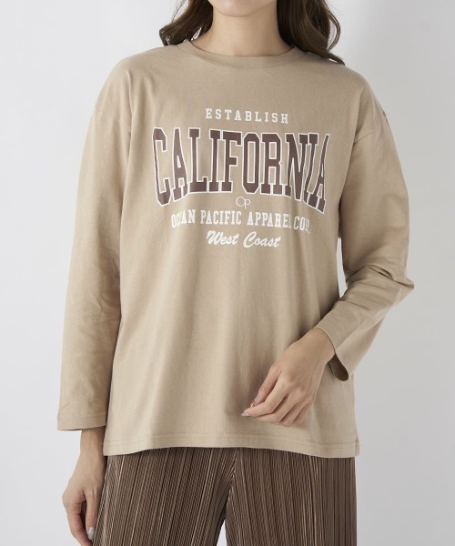 Ocean Pacific(オーシャンパシフィック)の「【OP:オーピー】レディースロゴ長袖Tシャツ ロングTシャツ(Tシャツ/カットソー・レディース・ホワイト/ベージュ/グリーン/ヘザーグレー/チャコール・MEDIUM/LARGE/X-LARGE)」の21枚目の写真
