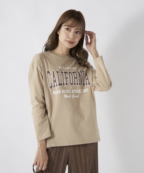 Ocean Pacific(オーシャンパシフィック)の「【OP:オーピー】レディースロゴ長袖Tシャツ ロングTシャツ(Tシャツ/カットソー・レディース・ホワイト/ベージュ/グリーン/ヘザーグレー/チャコール・MEDIUM/LARGE/X-LARGE)」の19枚目の写真