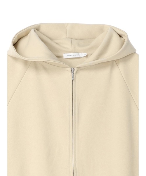 AMERICAN HOLIC（アメリカンホリック）の「異素材バックフレアパーカー（カーディガン/ボレロ・レディース・ブラック/ライトベージュ・L/M）」の6枚目の写真